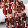 Natural Red Agate Beads Strands G-P605-K01-01B-1