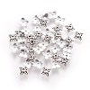 Tibetan Style Alloy Bead Caps X-TIBEB-Q018-AS-FF-1