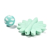 23Pcs Sunflower & Round Silicone Focal Beads SIL-L005-01E-3