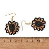 Halloween Gothic Synthetic Turquoise Skull Dangle Earrings EJEW-MZ00807-7