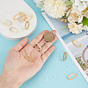 12Pcs Brass Hollow Out Oval Stud Earring Findings KK-BC0011-01-3
