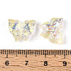 Electroplate Transparent Glass Beads Strands EGLA-T029-06E-4