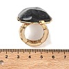 Natural Labradorite & Alloy Finger Rings for Women RJEW-G375-01G-05-5