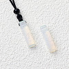 Opalite Cuboid Pendant Black Cotton Cord Necklaces FS-WG3353C-10-1