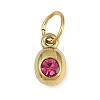 Birthstone 304 Stainless Steel Rhinestone Pendants STAS-L312-02G-03-1