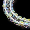 Transparent Electroplate Glass Beads Strands GLAA-T032-T4mm-C18-4