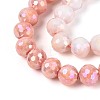 Anti-Tarnish Electroplate Glass Beads Strands GLAA-N056-6mm-07-4