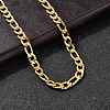 7MM 304 Stainless Steel Figaro Chain Necklaces for Women Men NJEW-B134-04A-G-2