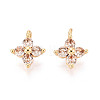 Brass Micro Pave Cubic Zirconia Pendants KK-D356-07I-G-1
