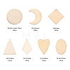 70Pcs 7 Style Unfinished Natural Poplar Wood Pendants WOOD-LS0001-21-3