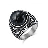 304 Stainless Steel with Synthetic Turquoise Finger Rings for Men FS-WG44E14-05-1
