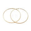 PVD Vacuum Plating 201 Stainless Steel Flat Big Hoop Earrings with 304 Stainless Steel Pin for Women EJEW-F280-17B-G-1