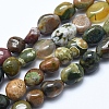 Natural Ocean Jasper Beads Strands X-G-E483-39A-1
