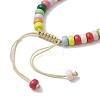Colorful Rondelle Acrylic Braided Bead Bracelets BJEW-JB10339-01-4