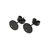 Ion Plating(IP) 304 Stainless Steel Stud Earring Findings STAS-P198-25-8mm-B-1
