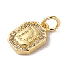 Real 18K Gold Plated Brass Micro Pave Clear Cubic Zirconia Pendants KK-L216-002G-D-2