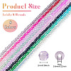 5 strands 5 colors Transparent Glass Beads Strands GLAA-TA0001-25-13