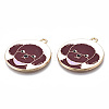 Eco-Friendly Alloy Enamel Pendants X-ENAM-Q437-054B-NR-3