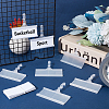 Rectangle Reusable Plastic Shelf Label Holders ODIS-WH0043-56B-4