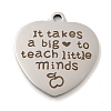 Non-Tarnish Teachers' Day 201 Stainless Steel Pendants STAS-L079-23P-05-1