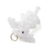 Glass Seed Beaded Dog Pendans PALLOY-MZ01223-02-4