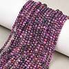Heated Natural Sugilite Beads Strands G-B193-B02-3mm-1