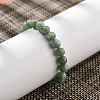 Natural Chalcedony Beaded Stretch Bracelets for Women Men BJEW-F483-04-3