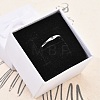 Rhodium Plated 925 Sterling Silver Adjustable Rings RJEW-S397-01P-01-2