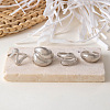 4Pcs Alloy Finger Rings Sets WG7802C-02-4