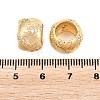 Brass Micro Pave Clear Cubic Zirconia European Beads KK-B186-23G-3