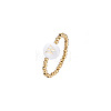 304 Stainless Steel and Shell Finger Rings WG7EF54-23-1