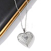 Anti-Tarnish 304 Stainless Steel Heart Locket Pendant Cable Chain Necklaces for Women LS-NJEW-M050-04F-P-1