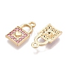 Rack Plating Alloy Rhinestone Pendants FIND-N005-29G-B-2