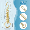 Unicraftale 2Pcs Aluminum & Iron & Zinc Alloy Oval Link Purse Strap Extenders FIND-UN0003-19LG-3