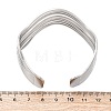 304 Stainless Steel Cuff Bangles for Women BJEW-D306-05P-3