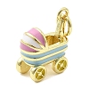 Brass Enamel Charms KK-P338-17G-02-1