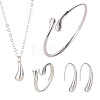 Alloy Pendant Necklaces & Bangle & Rings & Ear Clip Sets WG6BE4F-02-4