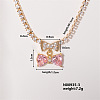 Colorful Sparkling Heart-shaped Necklace with Exquisite Fashionable Style FI4728-3-1