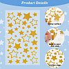 FINGERINSPIRE 12 Sheets 2 Colors PVC Waterproof Self Adhesive Glitter Star Decorative Stickers DIY-FG0005-22-4