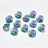 Faceted Glass Rhinestone Charms RGLA-F051-8mm-202PS-1