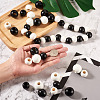 Craftdady 80Pcs 4 Style Spray Painted Natural Theaceae Wood Beads WOOD-CD0001-15-16