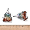 Chakra Theme Chip Gemstone Pendants G-F777-03P-3