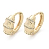 Brass Clear Cubic Zirconia Hoop Earrings EJEW-Q014-21G-2