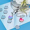 60Pcs 304 Stainless Steel Plain Edge Bezel Cups STAS-SC0009-12-4