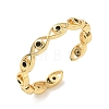 Brass Micro Pave Cubic Zirconia Cuff Open Rings for Women RJEW-K261-18G-2