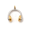 304 Stainless Steel Pendants STAS-P411-02G-G-1