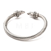 304 Stainless Steel Eagle Cuff Bangles BJEW-E094-17AS-3