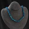 Natural Apatite Chip Beaded Necklaces for Men Women NJEW-G159-01I-1