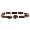 Natural Bloodstone Beads Stretch Bracelets for Men Women ZE2494-3-1
