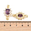 Brass Pave Cubic Zirconia Fold Over Clasps CU-CBAA6E8-09G-3